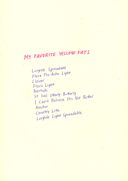 Riiko Sakkinen | A4 Drawings | My Favorite Yellow Fats